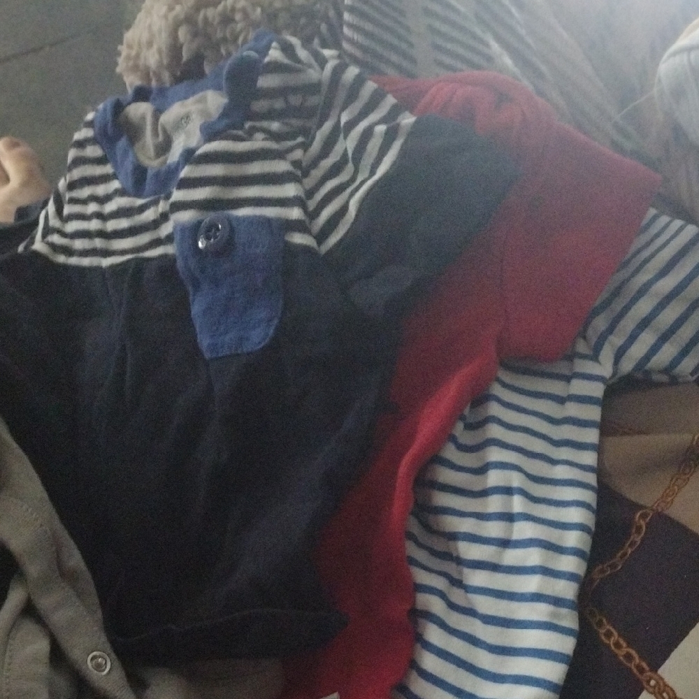 Striped Navy and Blue Kids Shirt